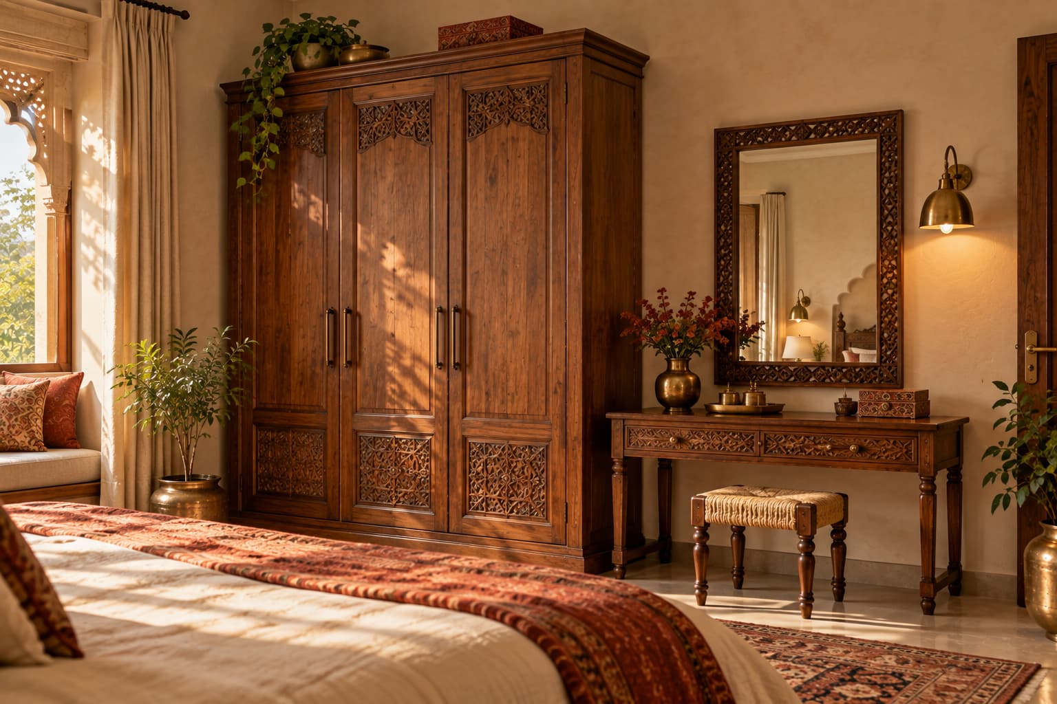 Rajasthani Bedroom Design - Wardrobe