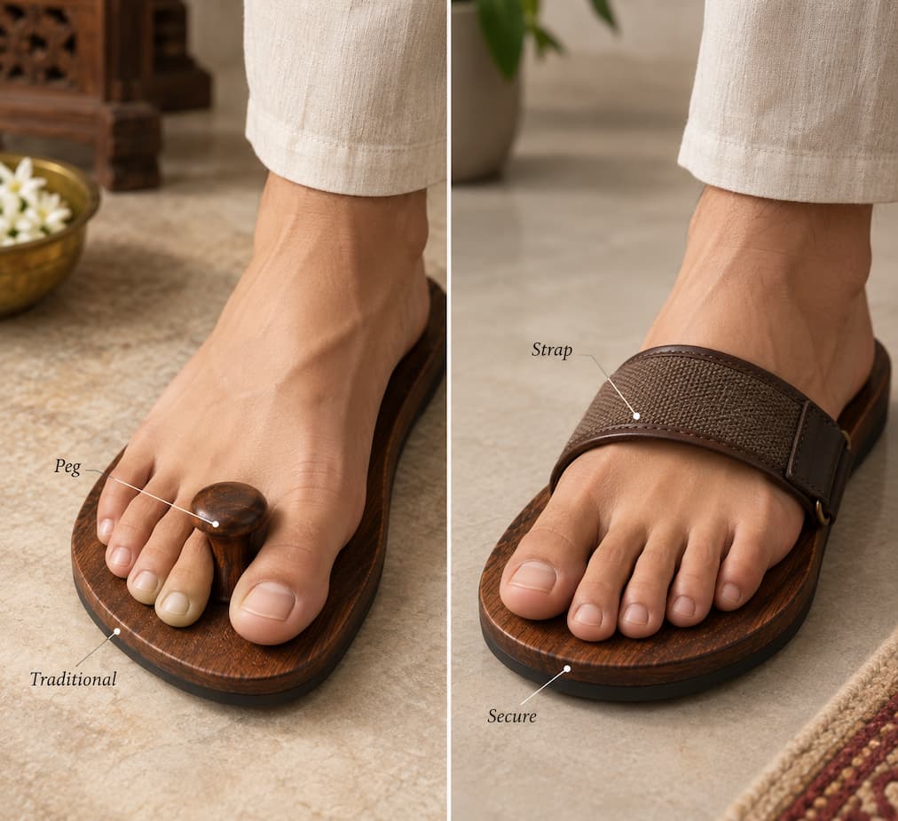 Traditional Khadau Peg vs Modern Khadau Strap Design