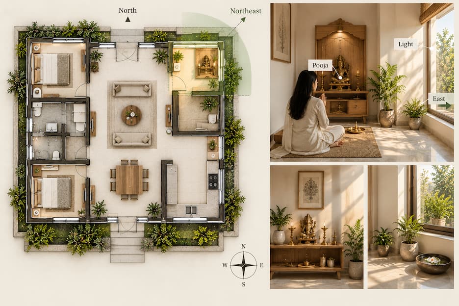 Vastu Pooja Room Direction and Placement Tips