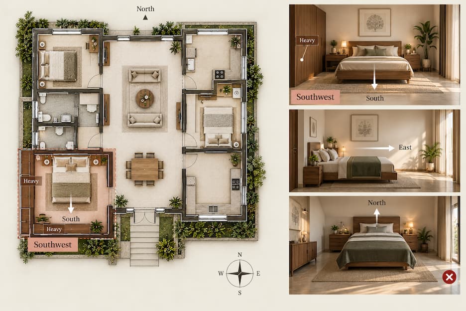 Vastu Tips for Master Bedroom Direction and Sleeping Position
