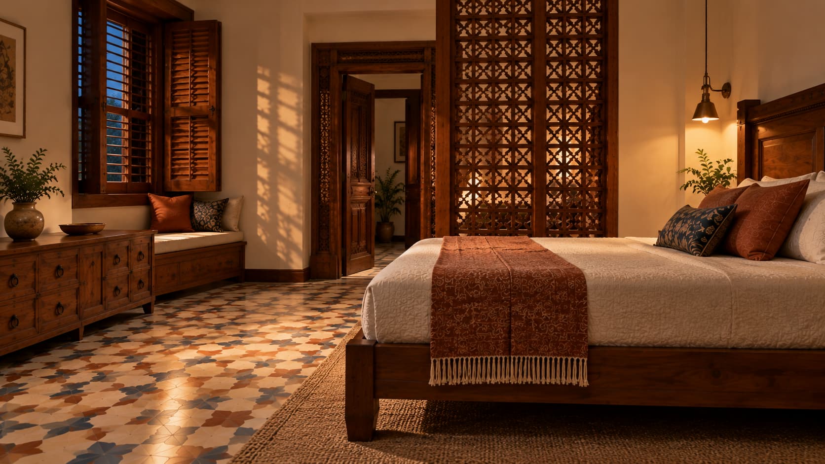 Modern Heritage Gujarati Bedroom