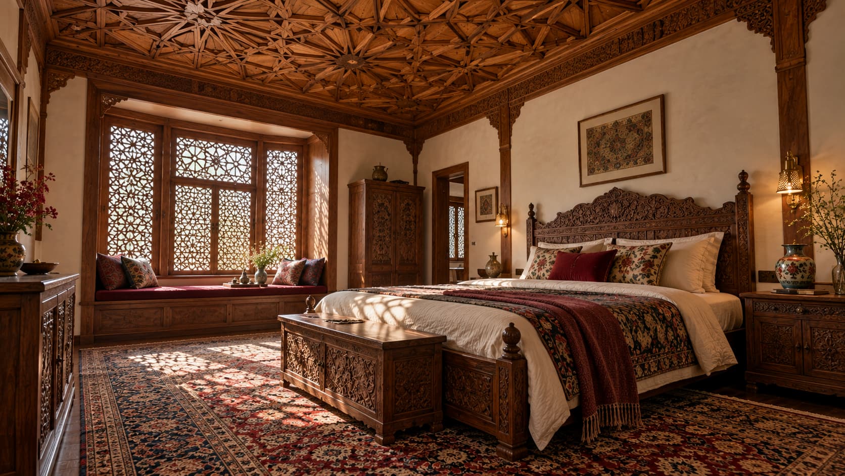 Contemporary Kashmiri Bedroom