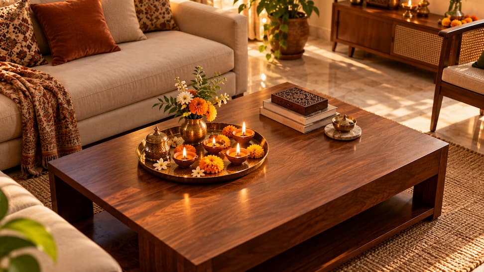 Give Your Coffee Table a Small Diwali Makeover