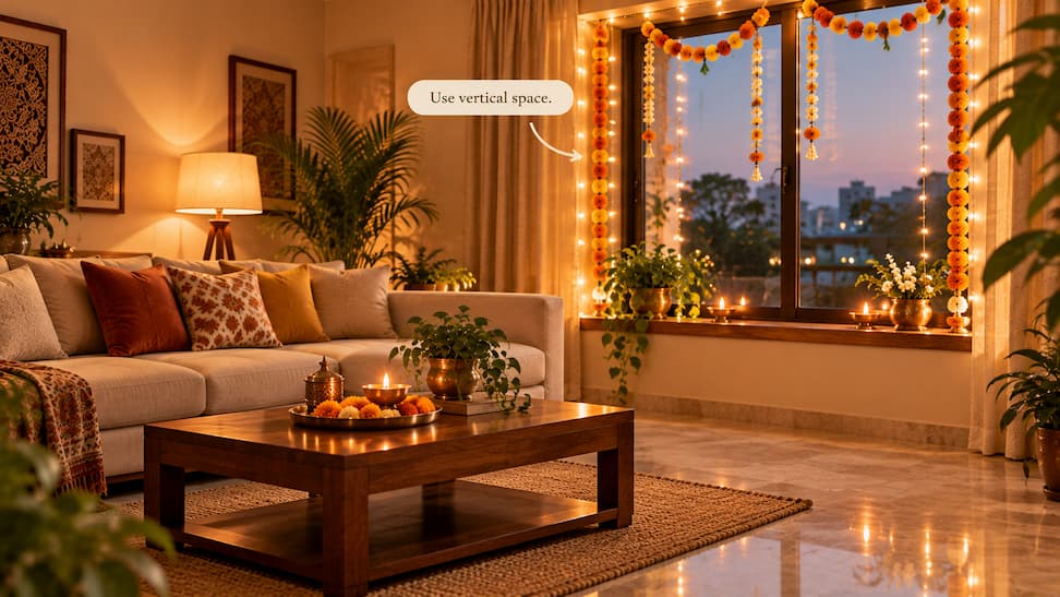 Warm Festive Living Room Glow
